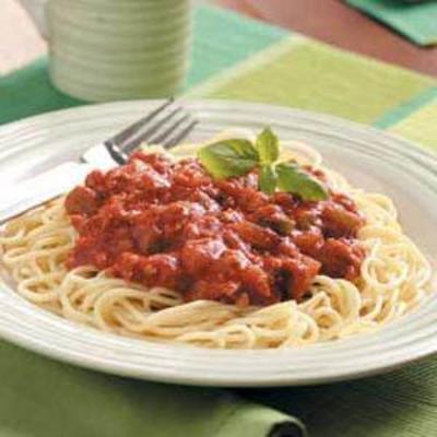 spaghetti et sauce à la viande