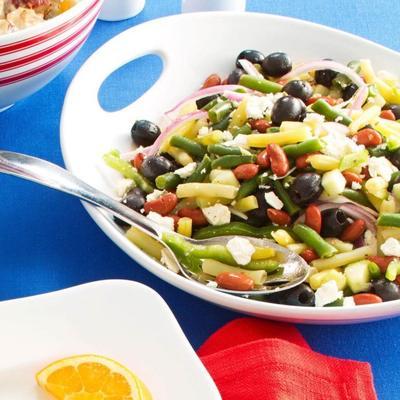 salade grecque aux 3 haricots