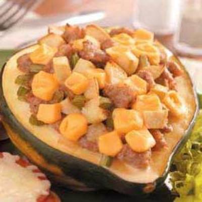 courgettes aux saucisses et pommes