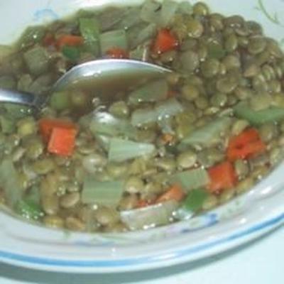 soupe de légumes aux lentilles épicée