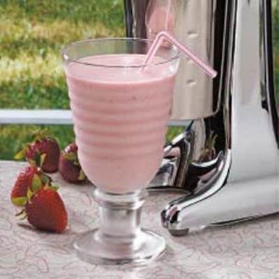 malts de fraises au printemps