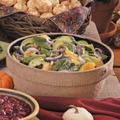 salade de spinch aux agrumes