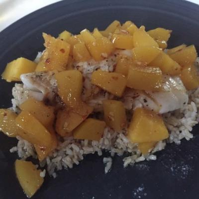 Mérou grillé au beurre de mangue