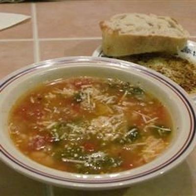 soupe de scarole et de haricots de papa