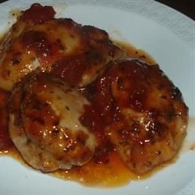 poulet grillé à la sauce barbecue salsa