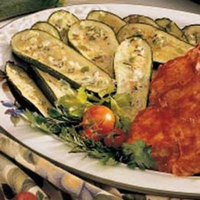 courgettes grillées au beurre de romarin
