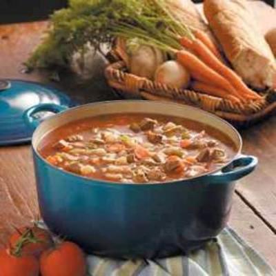 soupe de bœuf copieux