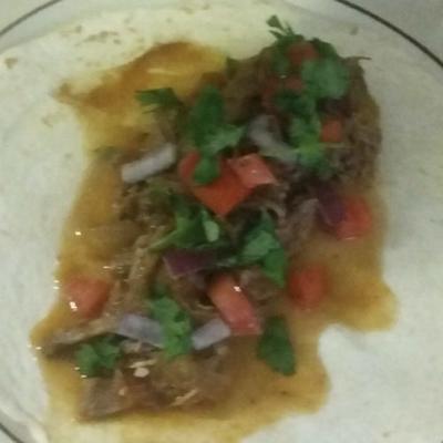 Tri-tip déchiqueté pour les tacos à la mijoteuse