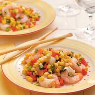 salade de maïs et crevettes