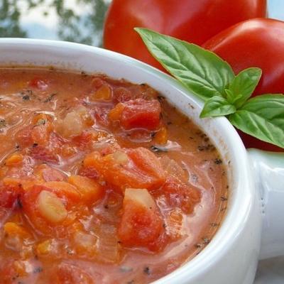 soupe de tomates fraîches en jersey