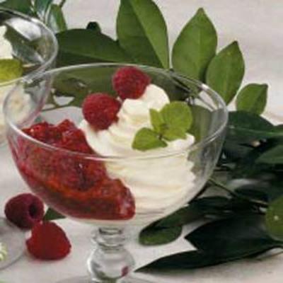 dessert à la crème de framboise