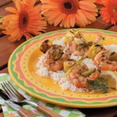 crevettes sur le gril