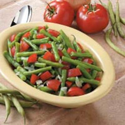haricots verts aux tomates