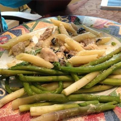 asperges au poulet avec sauce à la crème