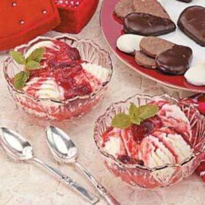 sauce aux fraises rouge rubis