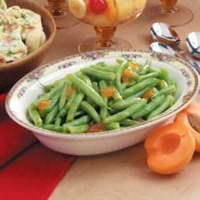 haricots verts glacés à l'abricot