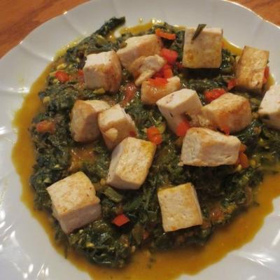 palak paneer (épinards indiens et paneer)