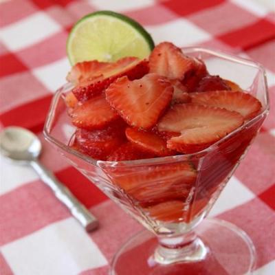 fraises à la lime et à la tequila