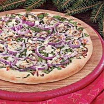 pizza feta aux épinards