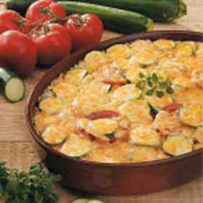 casserole de riz aux courgettes au fromage