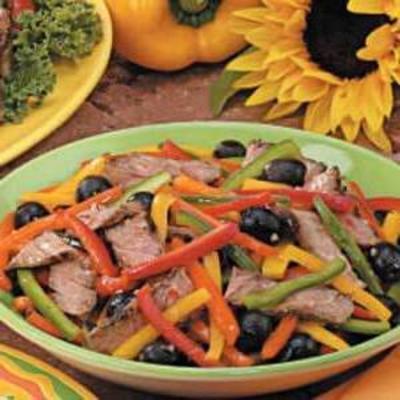 salade de steak au poivre