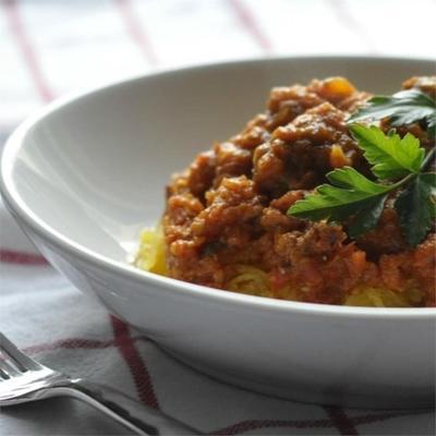courge spaghetti avec sauce à la viande paléo