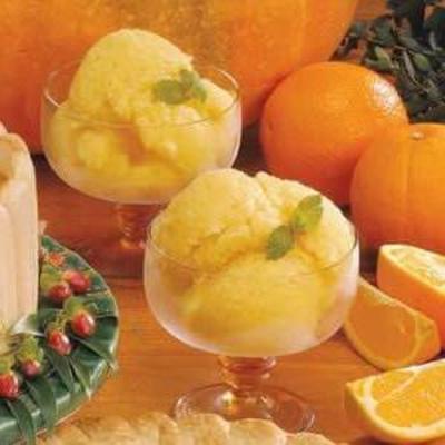 glace orange rafraîchissante