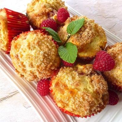 muffins aux framboises blanches
