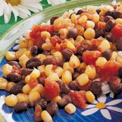 maïs piquant et haricots