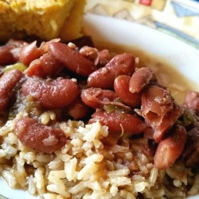 riz et haricots rouges authentiques de la Nouvelle-Orléans