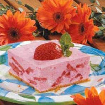 dessert à la gélatine à la fraise