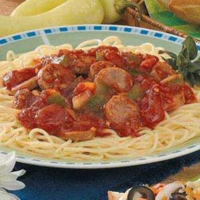 spaghettis aux saucisses italiennes