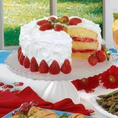 gâteau soleil aux fraises