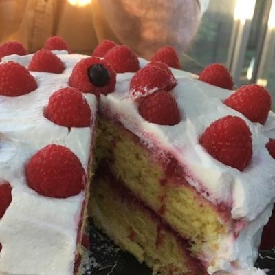 Gâteau au citron framboise faible en gras