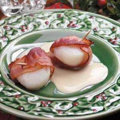 pétoncles au bacon avec sauce à la crème