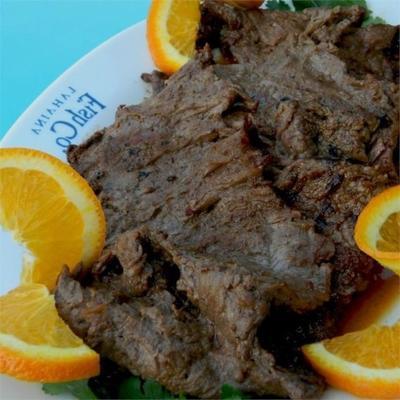 steak de chuck orange sanguine grillé