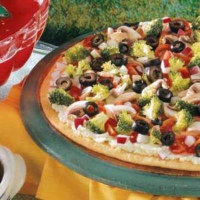 pizza végétarienne festive
