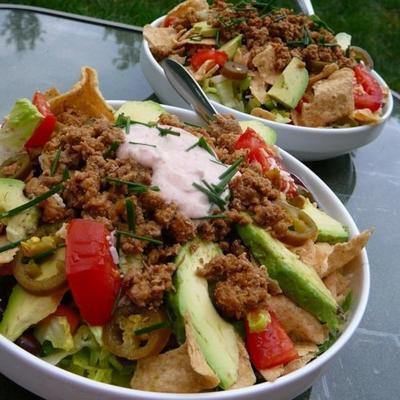 salade taco rapide à la dinde