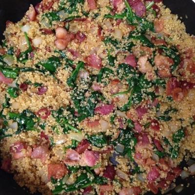 quinoa aux épinards et au bacon