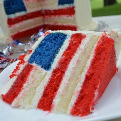 gâteau drapeau américain
