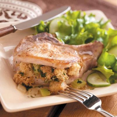 côtelettes fourrées aux herbes