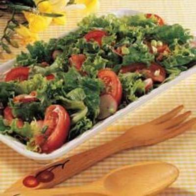 salade avec vinaigrette italienne chaude