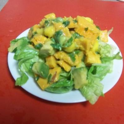 salade de mangue rôtie à la mangue