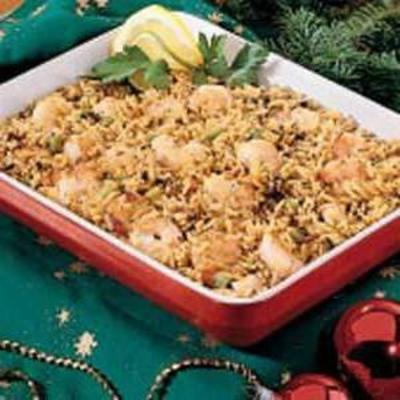 sauté de crevettes au riz sauvage