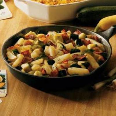 courge et pommes de terre