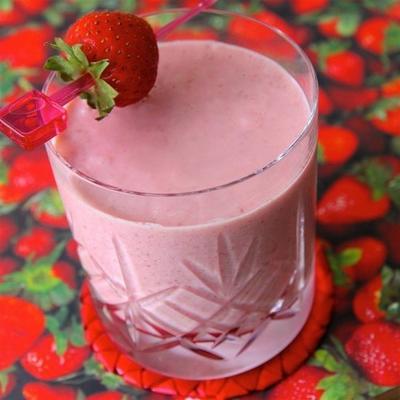 smoothie rapide aux fraises et à l'avoine