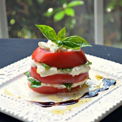 salade de tomates et burrata