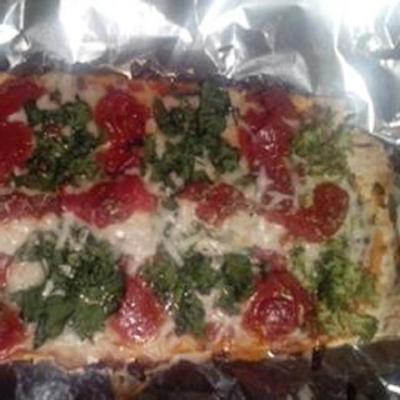 pizza aux légumes arc-en-ciel