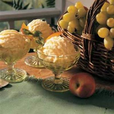 glace à la pêche de papa