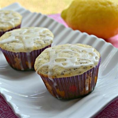 muffins au pavot citron avec glaçage au citron